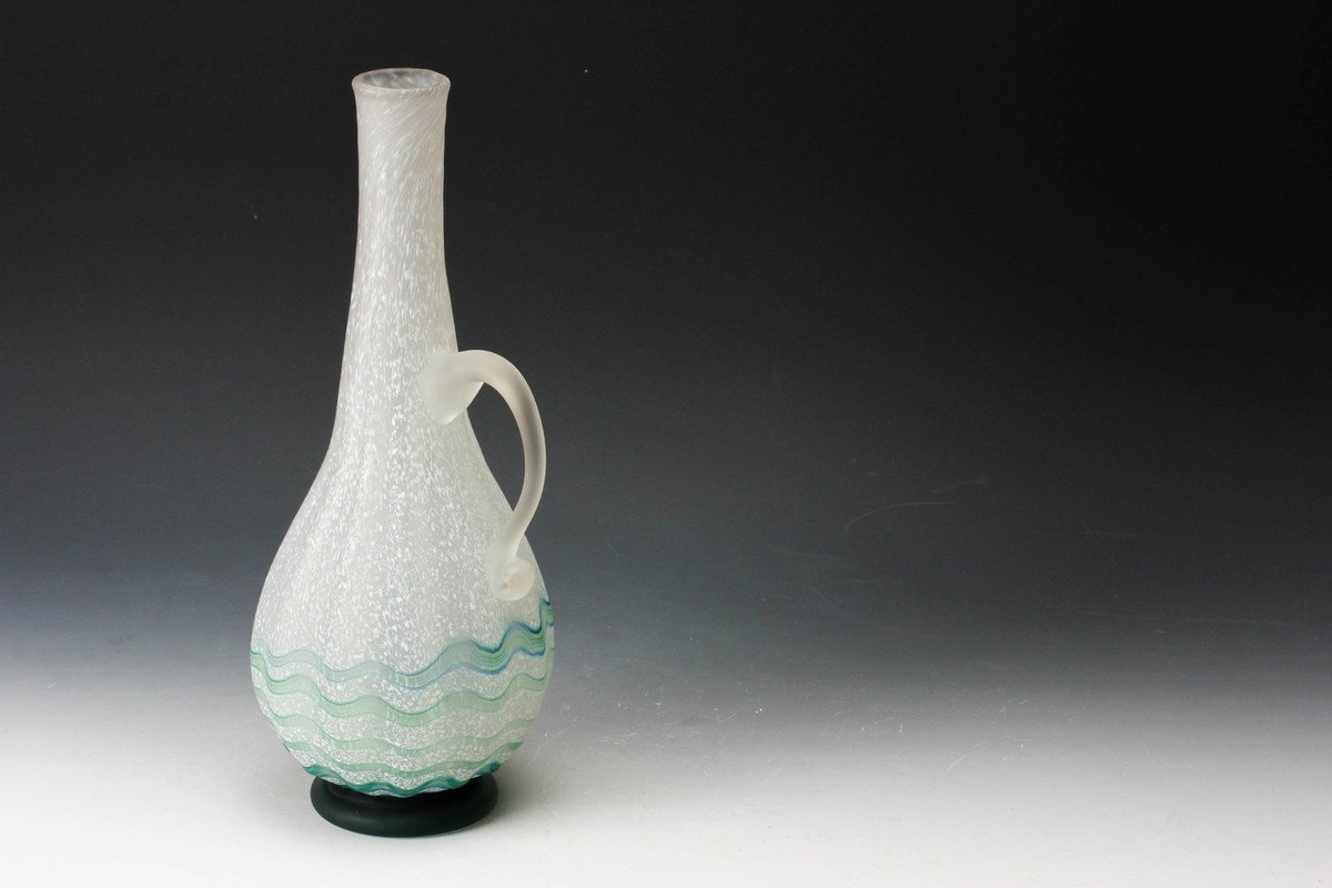 石井康治 手吹き Pulled Stripes Glass 金蒔徳利 箱付 美品 石井康治 手吹き Pulled Stripes Glass 金蒔徳利 箱付 美品