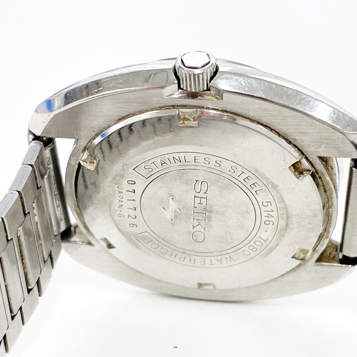 1円スタート】SEIKO セイコー 5146-7080 プレスマチック ハイビート 30 