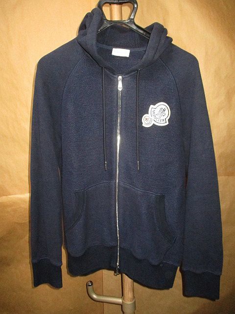 モンクレール MONCLER ダブル ロゴ ワッペン ジップアップ パーカー