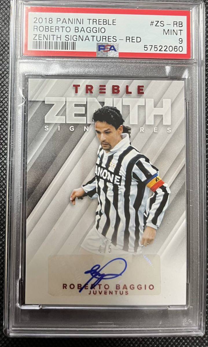 Panini Treble Roberto Baggio 2018 Zenith Signatures Red auto /5 5