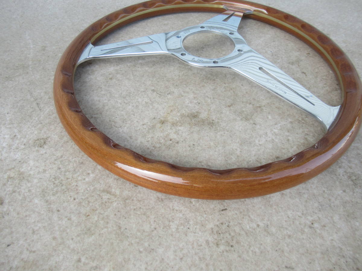 ナルディ　ステアリング　ウッドビンテージ　370mm (当時物) 美品 ナルディ NARDI ステアリング ウッドステアリング 36 当時物 新品未