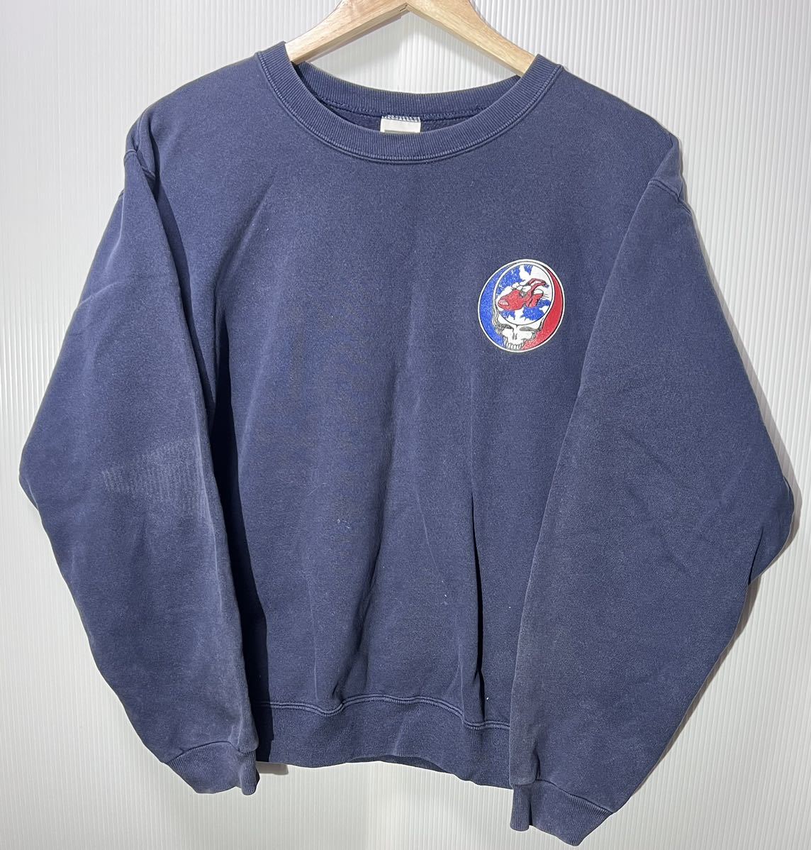 80s 90s GRATEFUL DEAD ヴィンテージ クルースウェット ネイビー メキシコ製 グレイトフル・デッドROCK カントリー フォーク サイケ USA