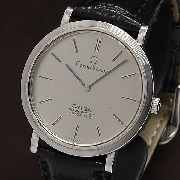 1円 稼働 良品 オメガ AT/自動巻 コンステレーション クロノメーター シルバー文字盤 ラウンド メンズ腕時計 -200 0161700AOK