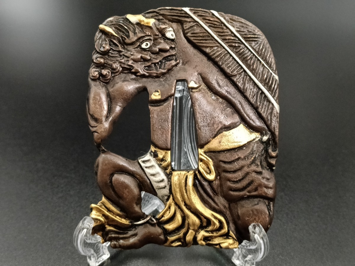 K*n様 日本刀装具　刀鍔　合戦の図　銅地　細工　金銀メッキ　刀剣美術　武道具 日本刀装具 刀鍔 武道具の図 銅地 細工 絵金銀 鍔 刀の鍔 ツバ 鐔 刀鐔