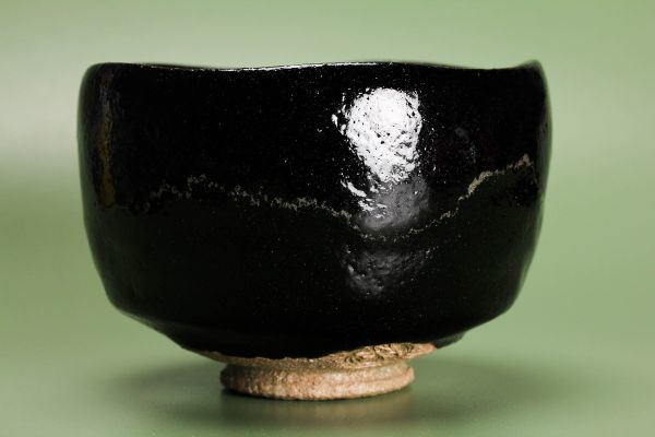 黒楽 茶道具 茶道具茶碗 白幕くすり黒茶碗『鵬雲斎大宗匠 (後藤明道)