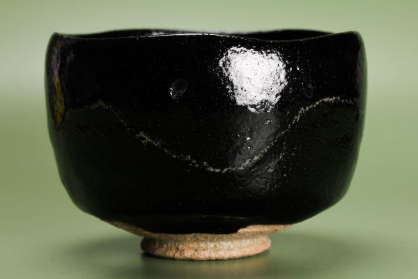 黒楽 茶道具 茶道具茶碗 白幕くすり黒茶碗『鵬雲斎大宗匠 (後藤明道)