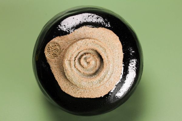 黒楽 茶道具 茶道具茶碗 白幕くすり黒茶碗『鵬雲斎大宗匠 (後藤明道)