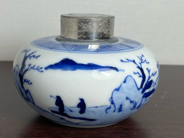 錫製 茶壷 上錫 錫半 茶入 茶心壺 煎茶器 煎茶道具( 【