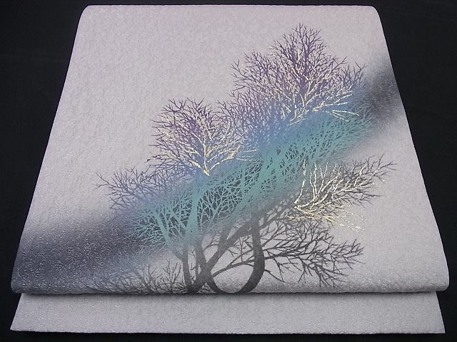 平和屋着物■太鼓柄袋帯　樹林文　逸品　未使用m2000