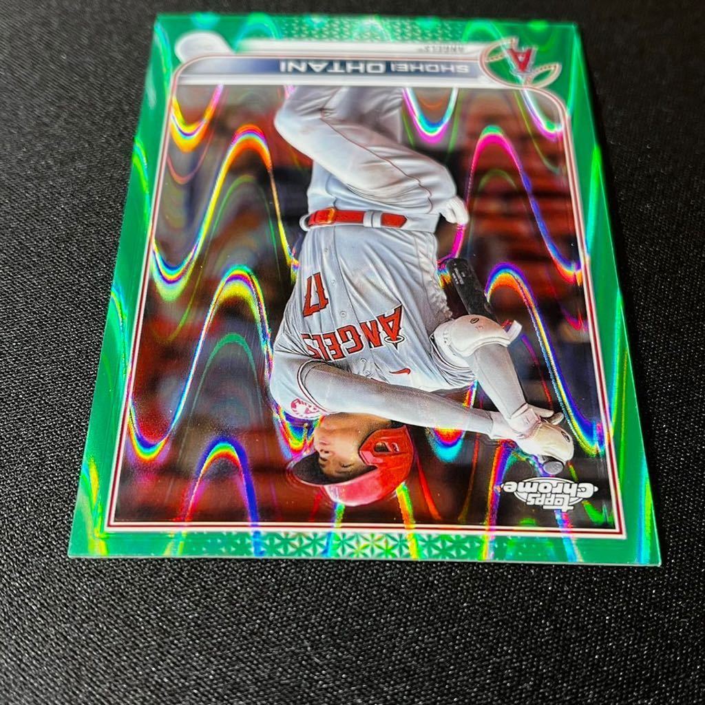 最新 99枚限定 2022 Topps Chrome Sonic 大谷翔平 No.1 グリーンレイ