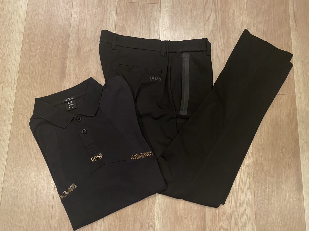 ヒューゴボス★HUGO BOSS★ボスグリーン★パンツ＆ポロシャツ★ゴルフ春夏 