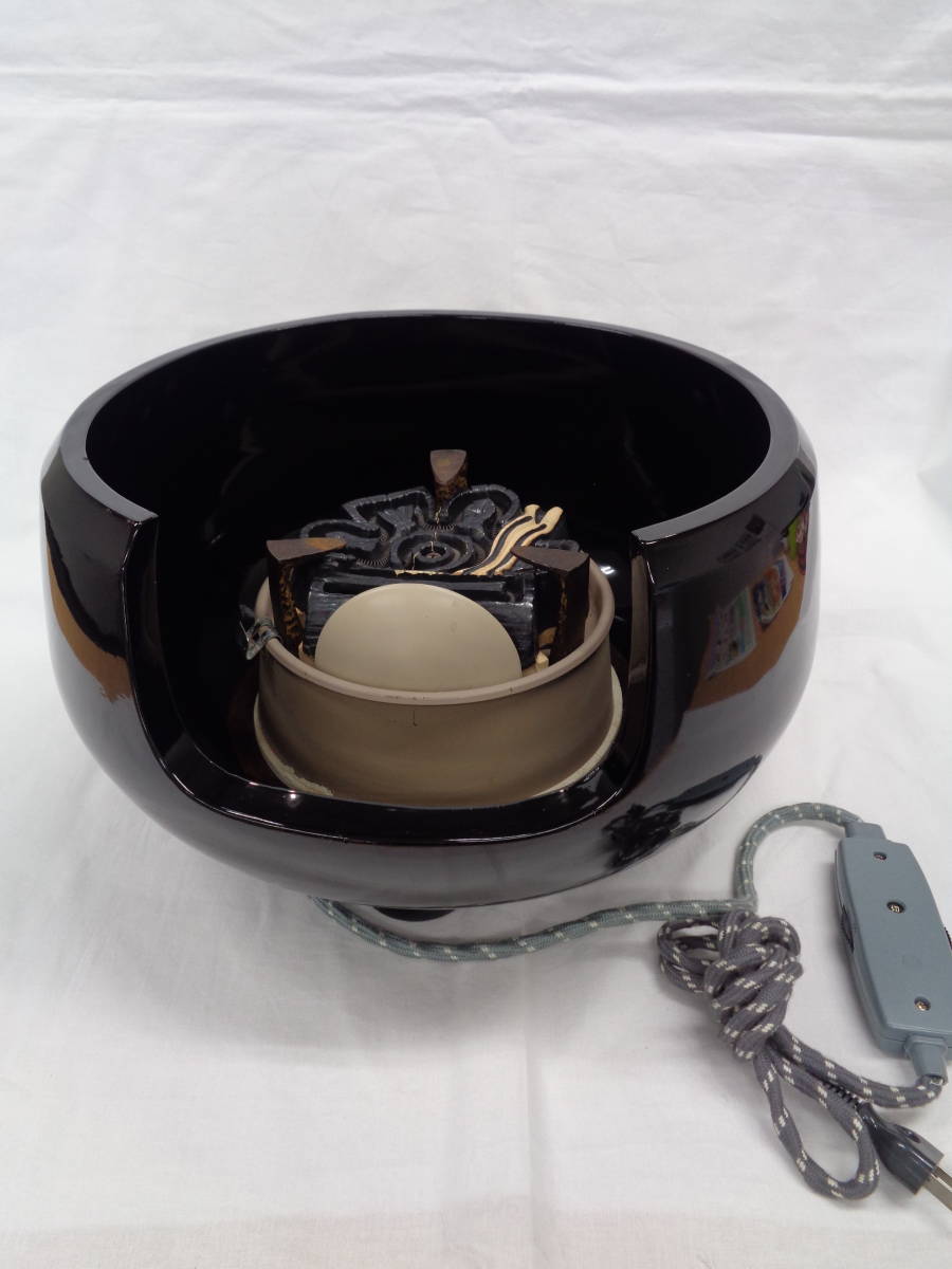 ☆土風炉 野々田商店 炭型電熱器 100V-500W 81-14036 動作品 茶道具