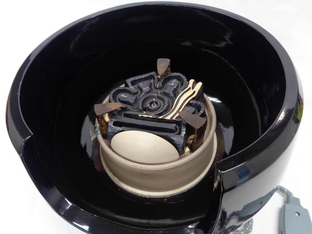 ☆土風炉 野々田商店 炭型電熱器 100V-500W 81-14036 動作品 茶道具