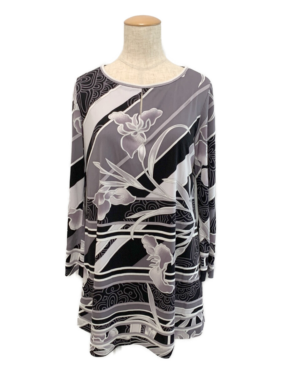 レオナール ワンピース フラワーモチーフ 総柄 長袖 40