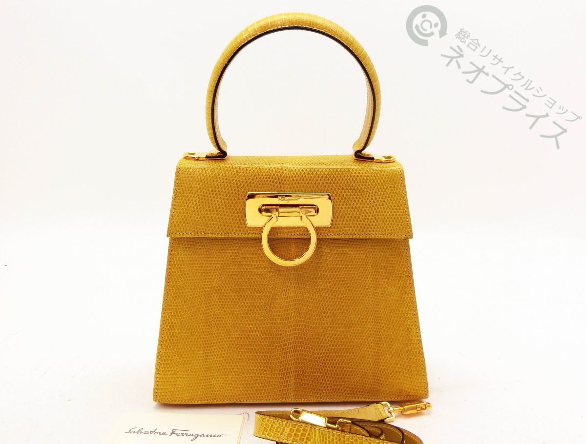 ゴールド金具 レディース ハンドバッグ Ferragamo 赤 チェーン 