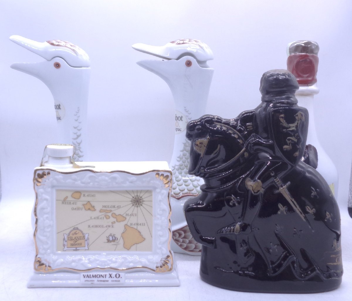 【同梱不可】陶器 ブランデー 5本セット シャボー XO グース カスタニョン 等 古酒 X205468