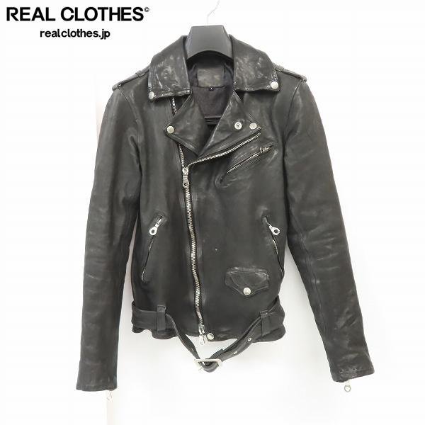 1~□バックラッシュ ドイツカーフ製品染 ライダースジャケット