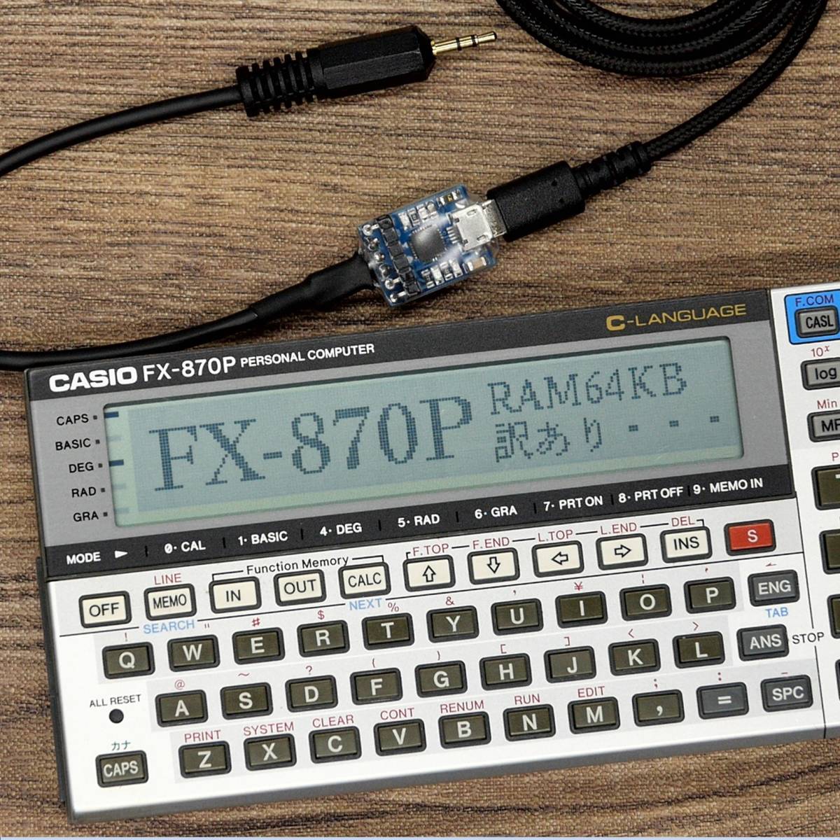 CASIO FX-870P 訳あり RAM 64KB 増設 ポケットコンピュータ CASIO FX-870P 訳あり RAM 64KB 増設 ポケットコンピュータ