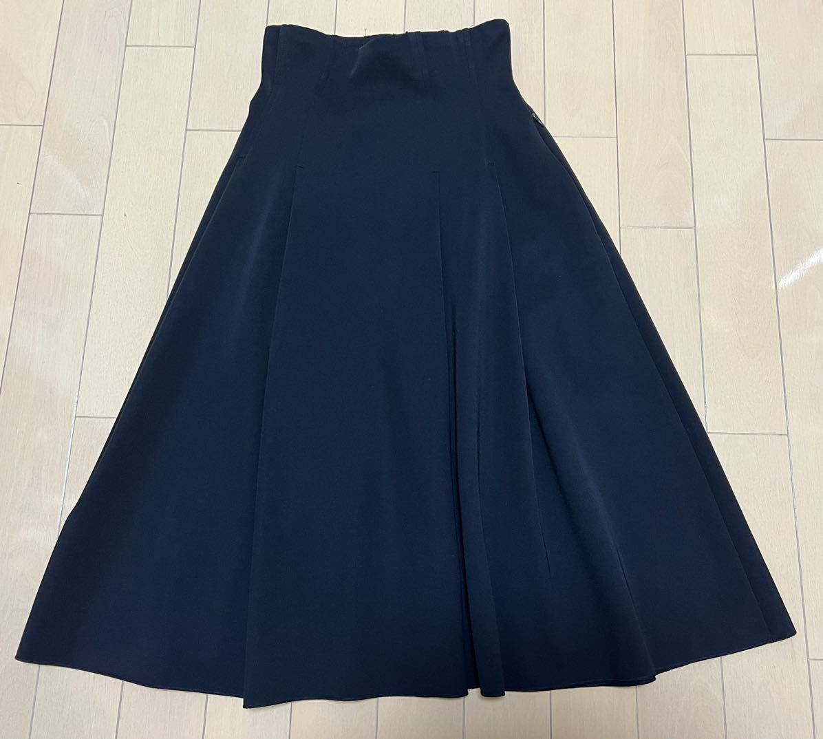 FOXEY フレアースカート ボーン入り　ハイウェスト　ブラック 38 フォクシーニューヨーク