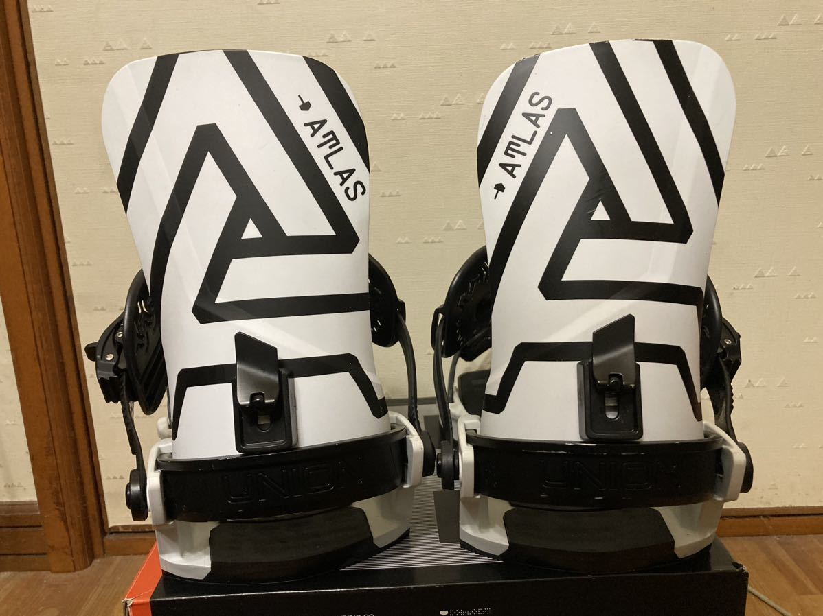 Union Atlas 21-22 ユニオン アトラス Lサイズ ホワイト ビンディング バインディング スノボ スノーボード 中古品