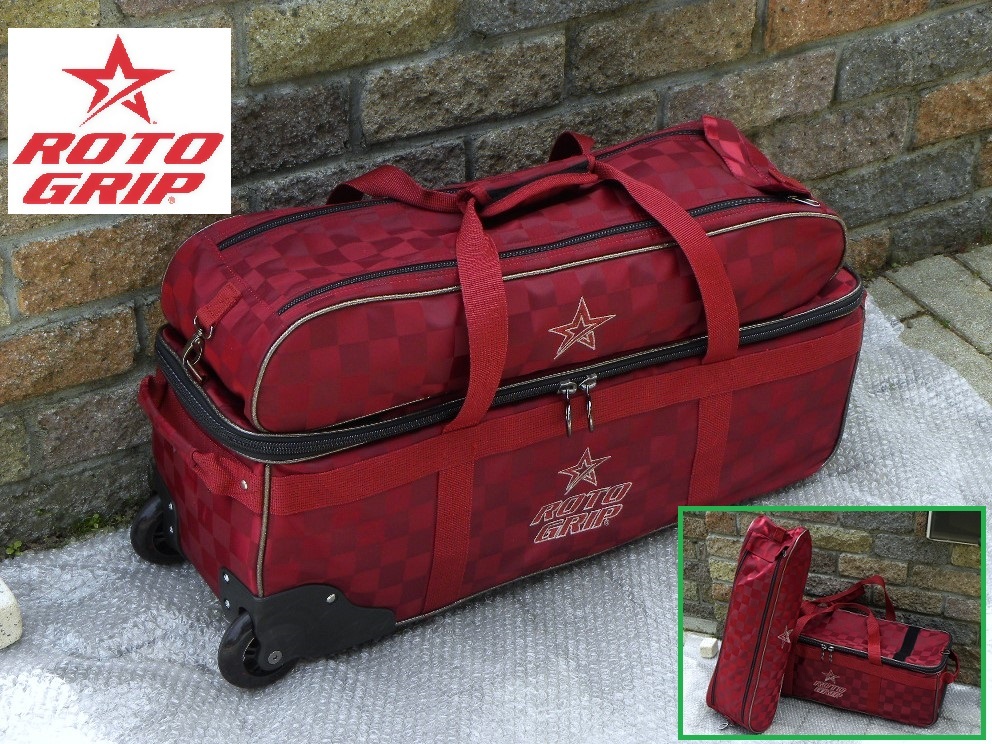 ★3ボール収納コンパクトモデル！ROTOGRIPロトグリップ/ツアーキャリーバッグ(RB168-DC/アディショナルケース付/静音ウィール)18，480円美品