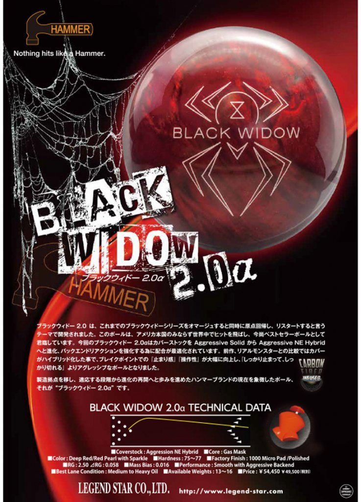 BLACK WIDOW 15ポンド ブラックウィドー 14ポンド ボウリングボール