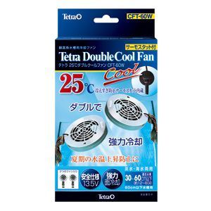 テトラ ２５℃ ダブルクールファン ＣＦＴ－６０Ｗ サーモスタット付 水槽用冷却ファン
