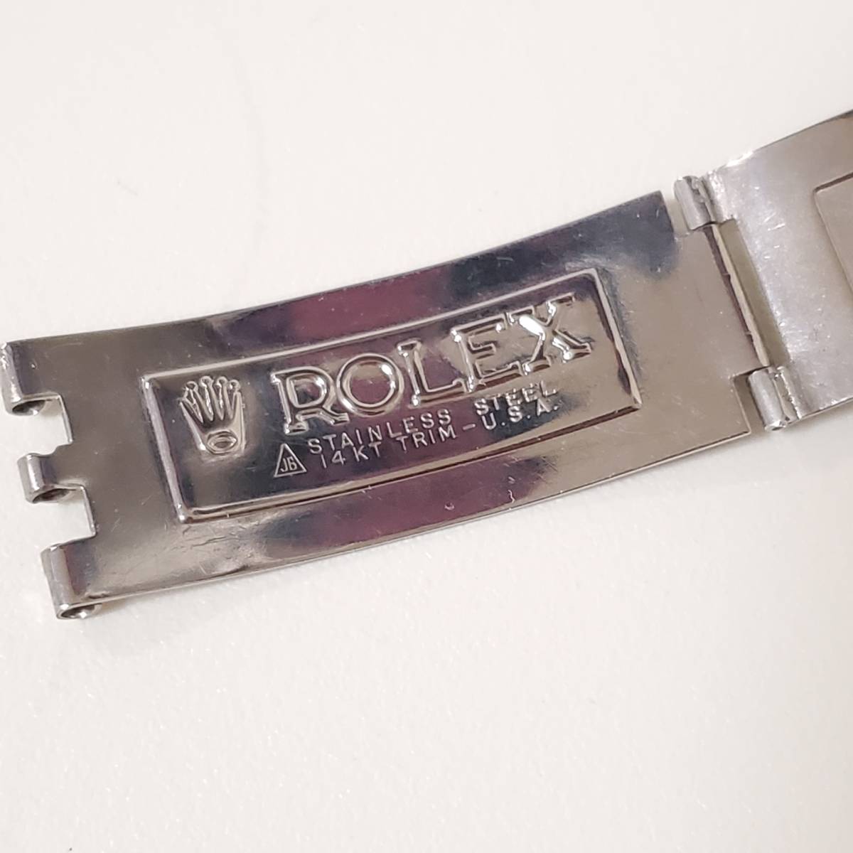 秘蔵！ ROLEX GENUINE ロレックス USジュビリー ビッグロゴ クラスプ オリジナル 純正 バックル 中板 USA BIG ジュビリーブレス レアパーツ