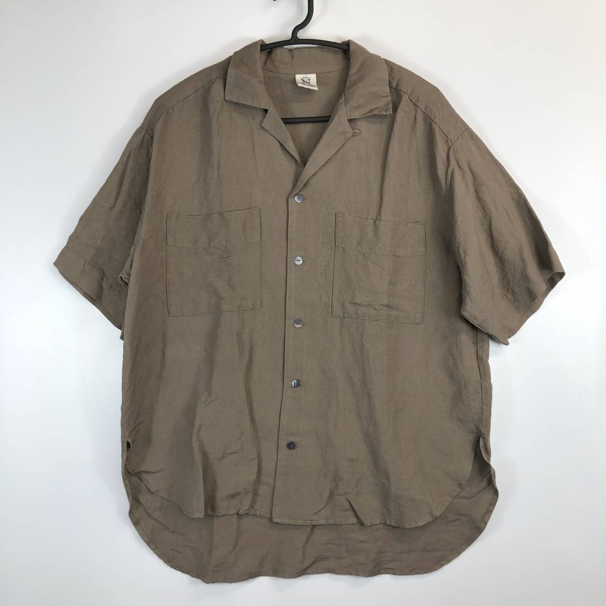 アールエヌエー RNA リネンレーヨン開襟シャツ 半袖 シャツ B-2634 Mサイズ
