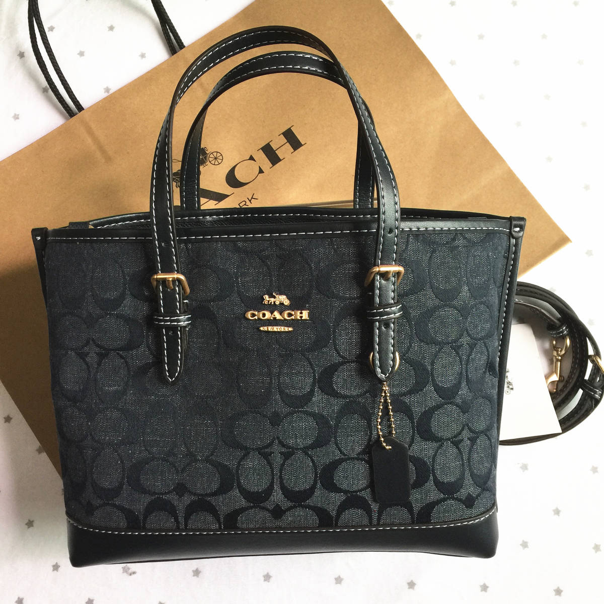 【新品未使用】COACH コーチバッグ CH228 デニム ハンドバッグ ショルダーバッグ トートバッグ レディース アウトレット品