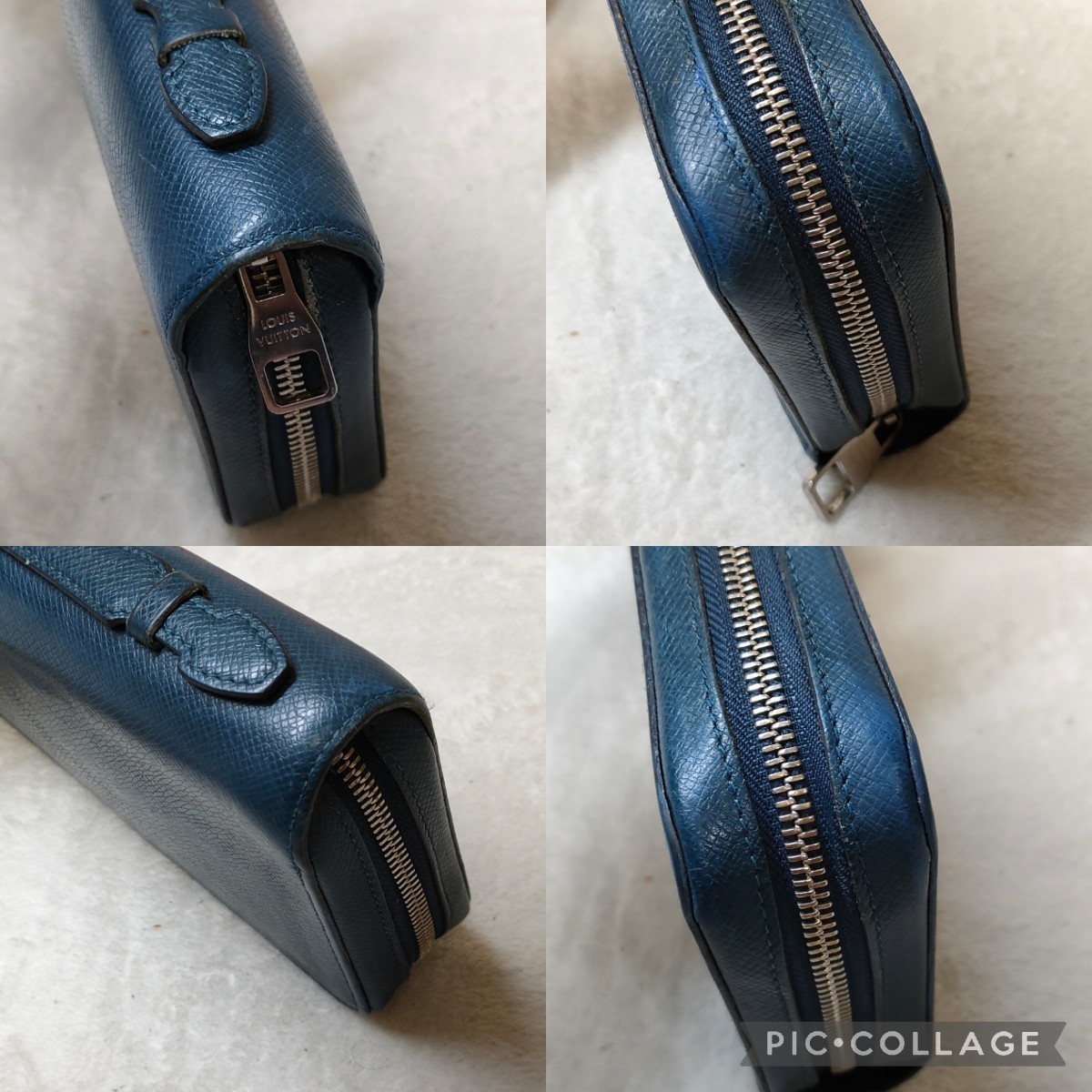 希少色 極美品 ルイヴィトン タイガ ジッピーXL ネイビー M44275 長