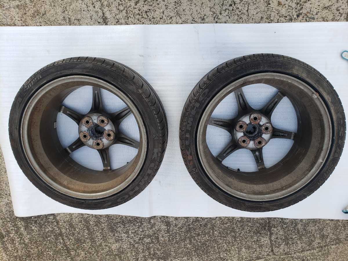 34GT-R 純正ホイール 2本 18インチ 9J OFF+30 PCD114.3 5H BNR34 R34 