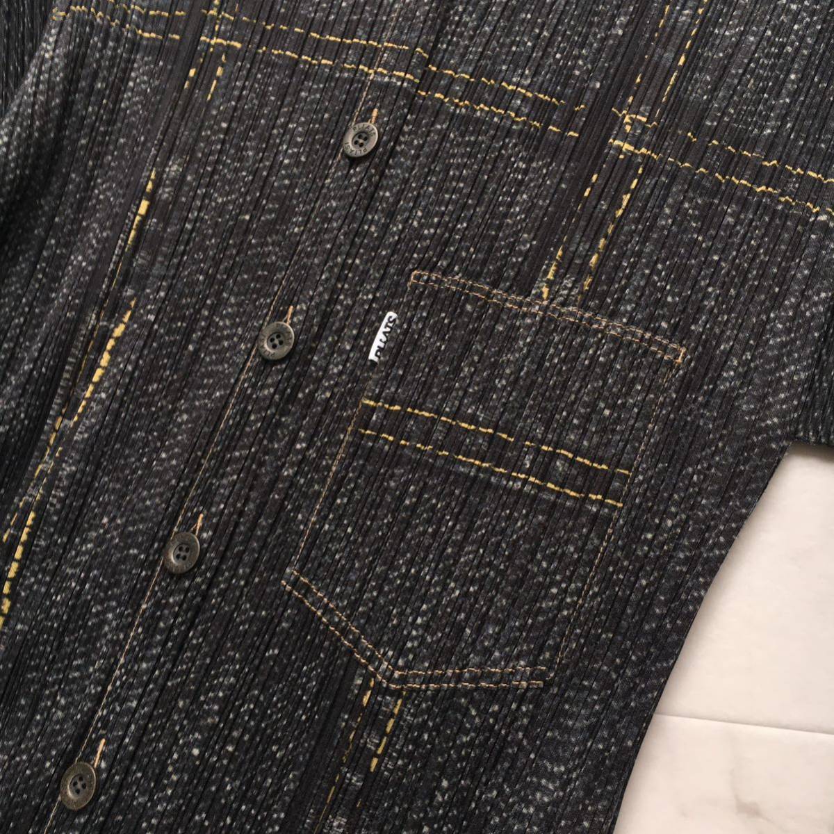 美品 PLEATS PLEASE プリーツプリーズ レアプリント デニム 