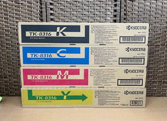未使用 京セラ トナー TK-8316 4色セット ブラック / シアン / マゼンタ / イエロー