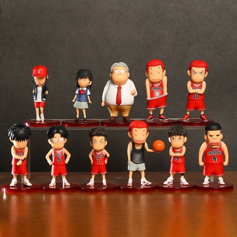 【pooh 】 SLAM DUNK フィギュアセット 11体 送料無料】SLAM DUNK スラムダンク 11体セット 約6.5-7.5cm PVC 映画