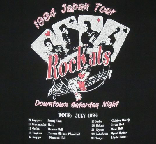 [Mサイズ] ★ 激レア 90年代 当時物 ★ 1994年 ROCKATS JAPAN TOUR ロカッツ Tシャツ ★ ビンテージ ネオロカ ロカビリー クリームソーダ_4