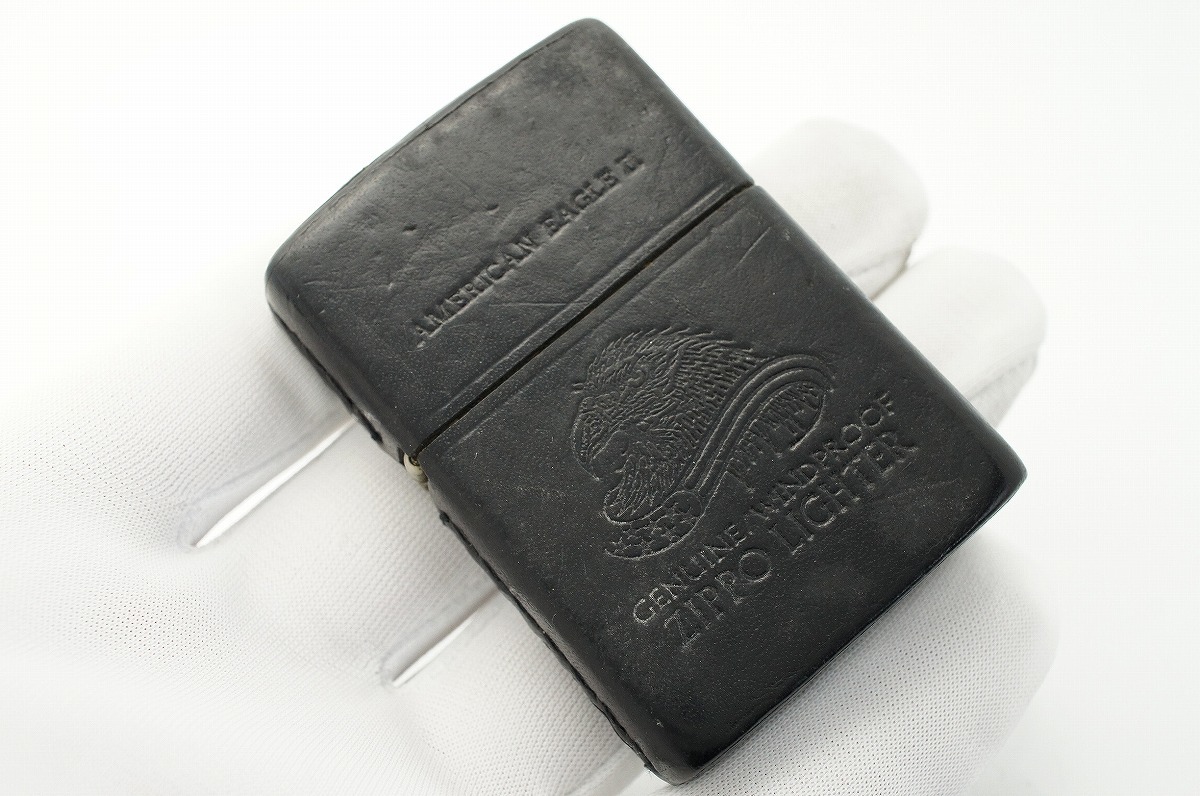 D780★ZIPPO ジッポ LIGHTER ブラック BLACK AMERICAN EAGLEⅡ GENUINE WINDPROOF 鷹 オイルライター
