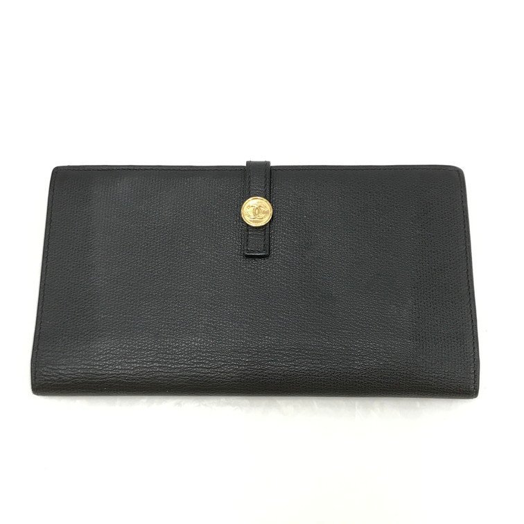 シャネル CHANEL 長財布 - キャビアスキン 黒 16番台 財布
