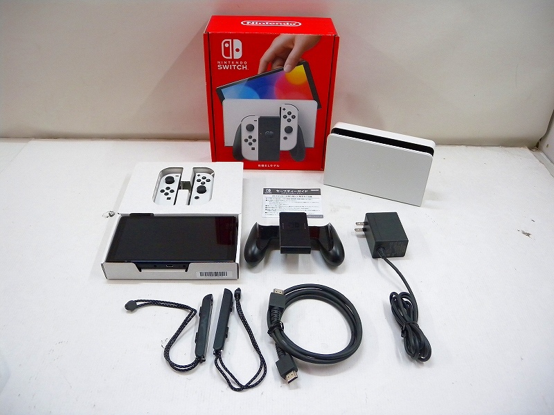 C2407☆新型 Nintendo Switch (有機ELモデル) ホワイト 動作確認/本体