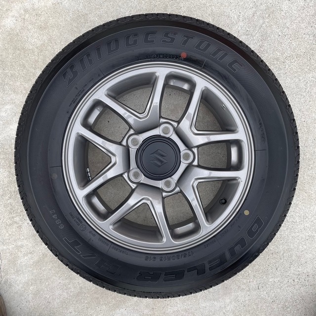 新車外し 新型ジムニー JB64 純正 アルミホイール タイヤ ブリジストン 