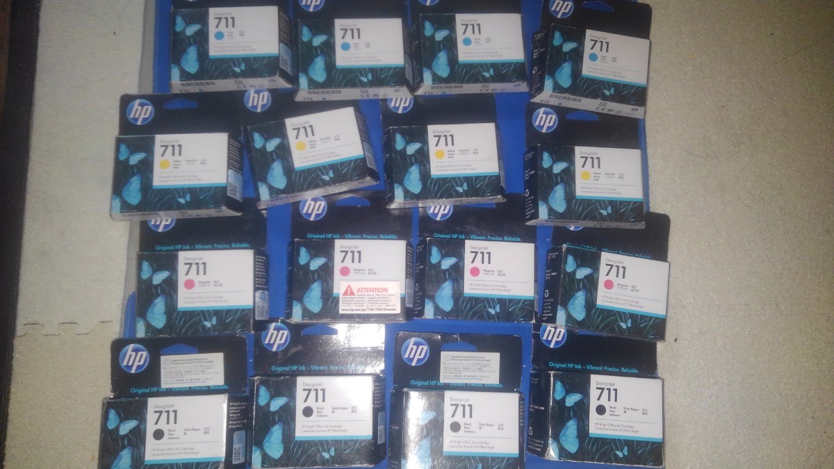 ☆HP 711 ブラック マゼンタ イエロー シアン インクカートリッジ 4色