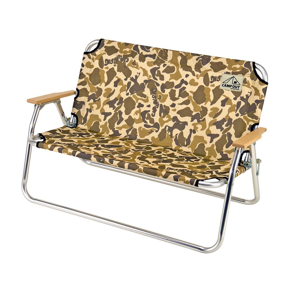 売り切り/新品　アルミ背付ベンチ(カモフラージュ)　U.C-16.28(管理番号No-9)