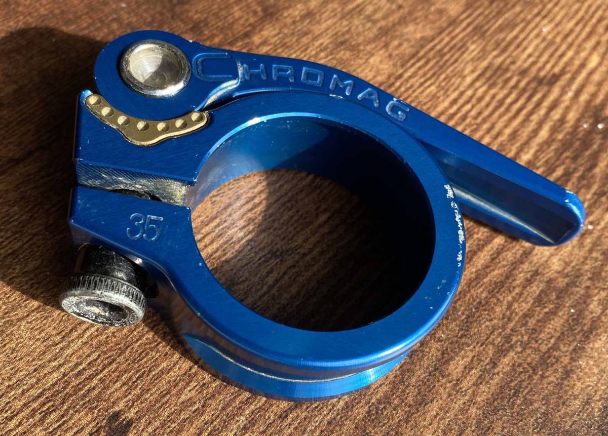 ★★ CHROMAG クロマグ seat post clamp シートポストクランプ Blue 青 サイズ 35mm★中古品★★_4