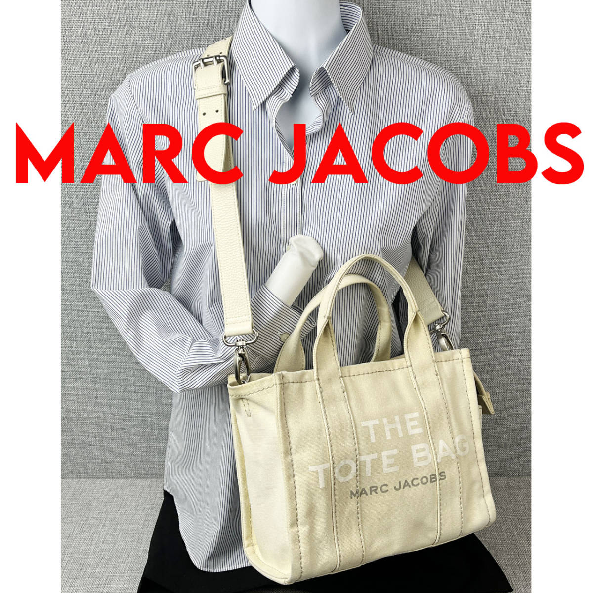 良品 MARC JACOBS マークジェイコブス☆スクエアトートバッグ小 