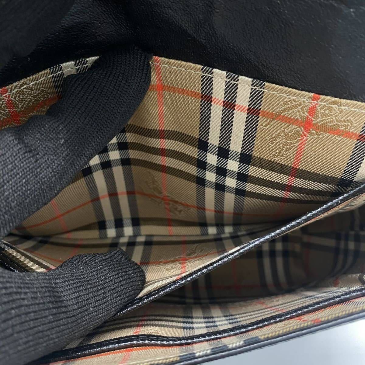 希少 Burberry's バーバリー ノバチェック柄 メッセンジャー