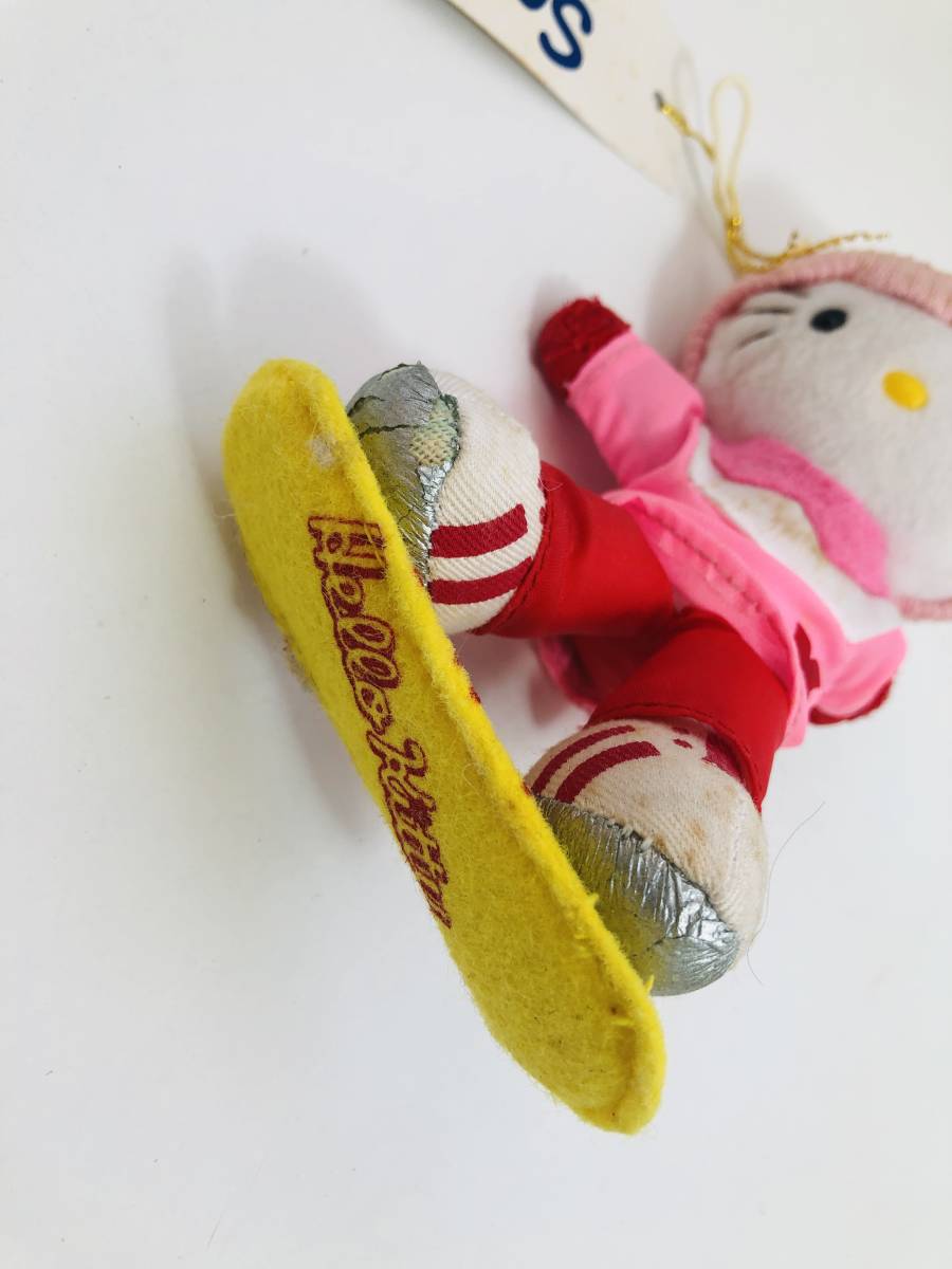 ◇◇ R600) 当時物 ハローキティ ぬいぐるみ マスコット スノーボード