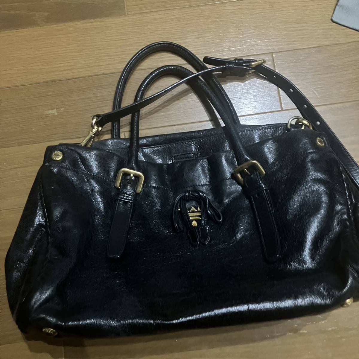 PRADA プラダ オールレザー ハンドバッグ 2way ショルダーバッグ 