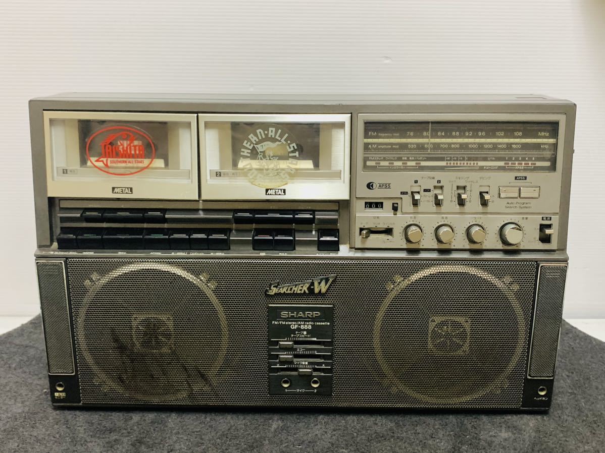 SHARP シャープ ラジカセ 昭和レトロ ダブルラジカセ - 赤 レッド