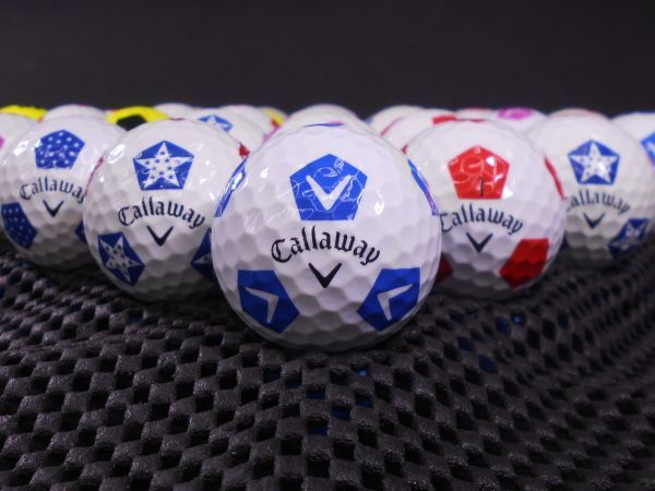 [D2A-05B] Callaway CHROME SOFT Truvis 2018年モデル カラー混合 30球 シェブ キャロウェイ クロムソフト ロストボール