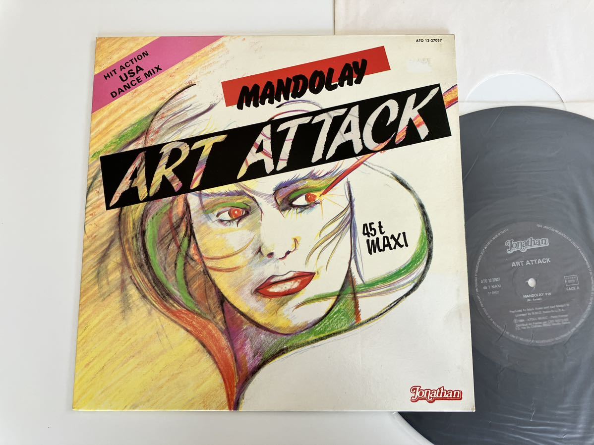 【盤美品】ART ATTACK / Mandolay/In Living Stereo 12inch ATOLL MUSIC FRANCEオリジナル ATO12-27037 84年EURO CLASSIC，SPANISH DISCO，